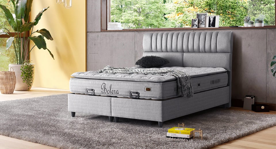 Bolera 120'lik Baza Başlık Yatak Set