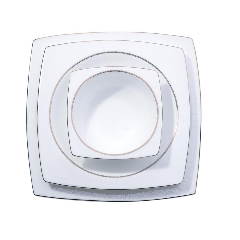 Korkmaz A8460 Bone Sel. 60 Parça Kare Yemek Takımı