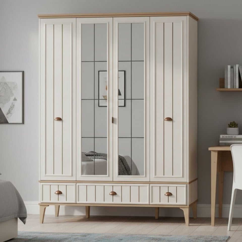 Bella Genç 4 Kapılı Gardırop