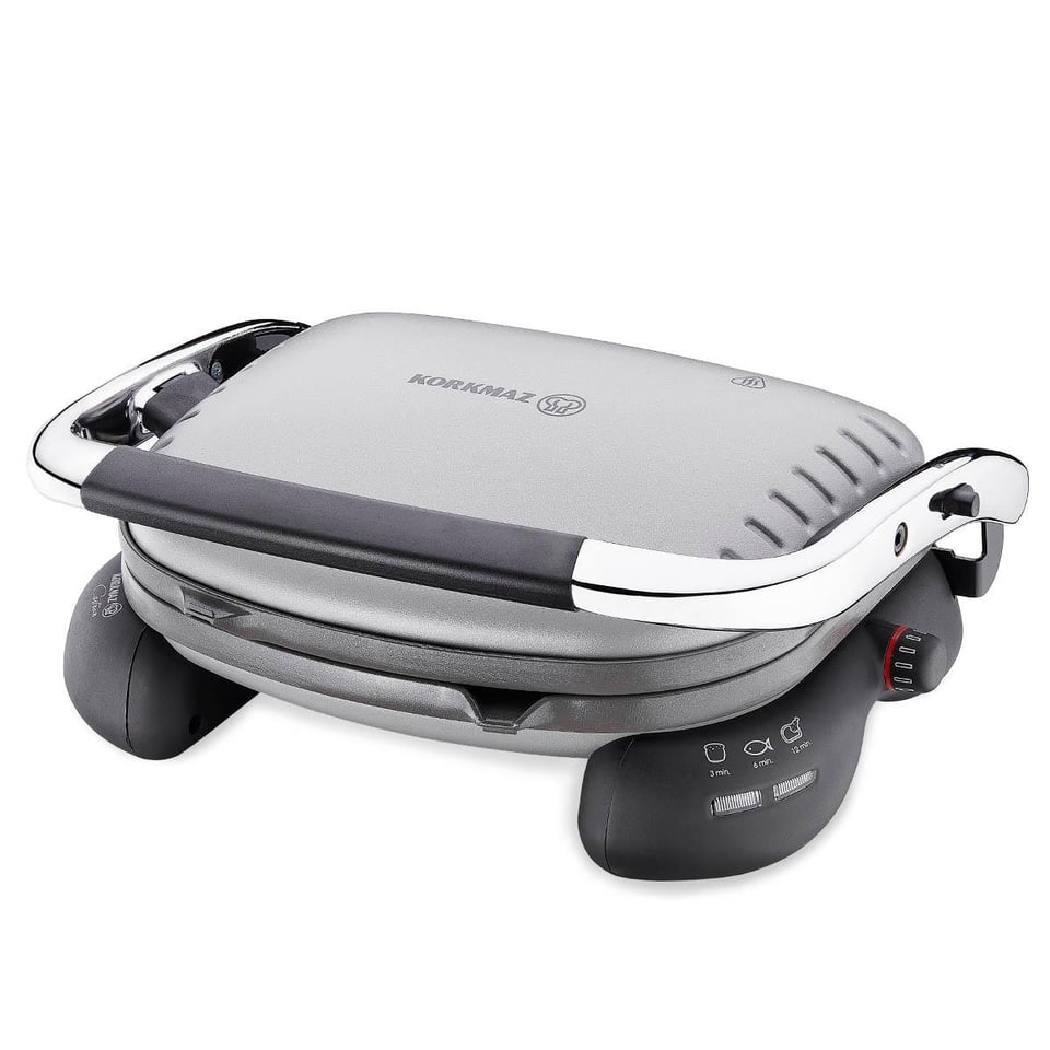 Korkmaz A324-08 Castron Seramik Tost Makinesi Gri