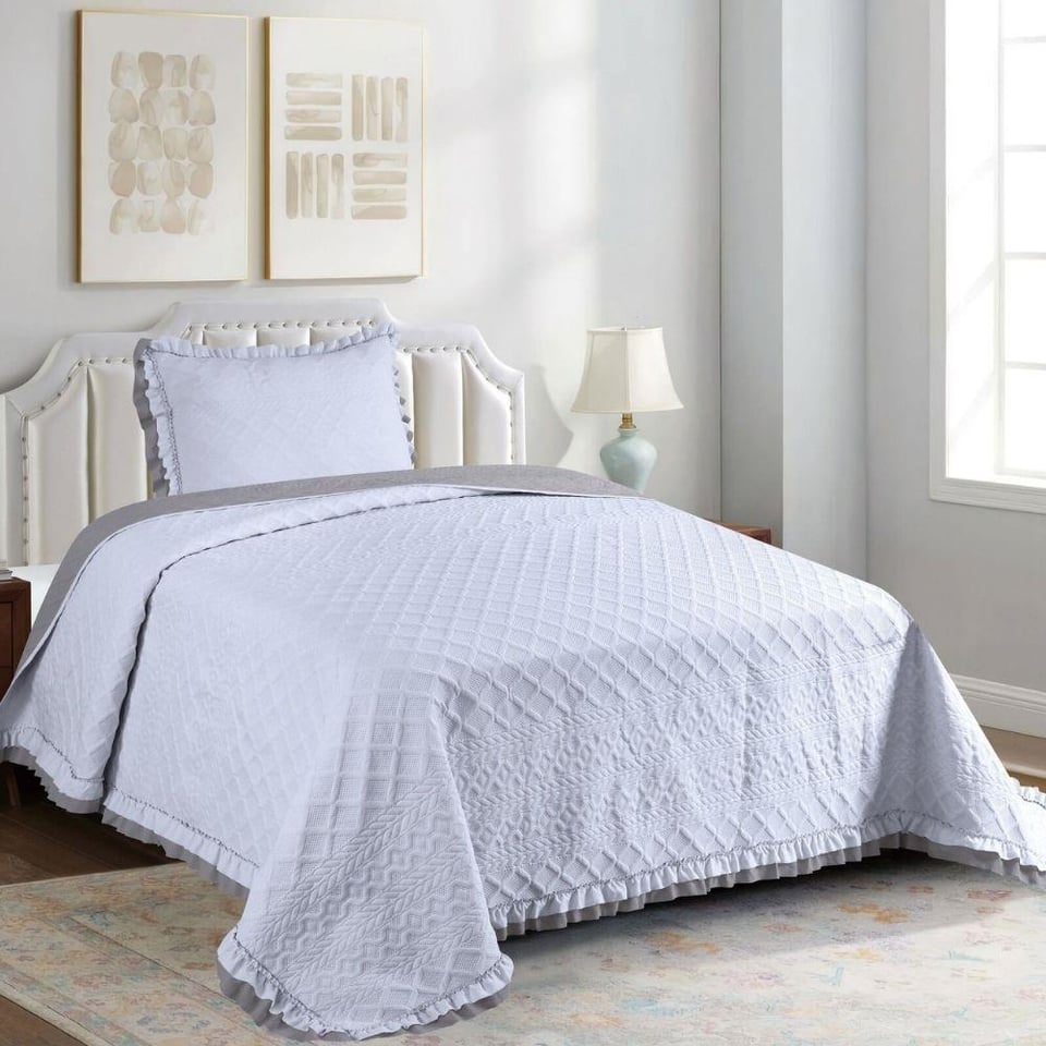 Daintyhome Sara Tek Kişilik  Yatak Örtüsü Takımı Gri