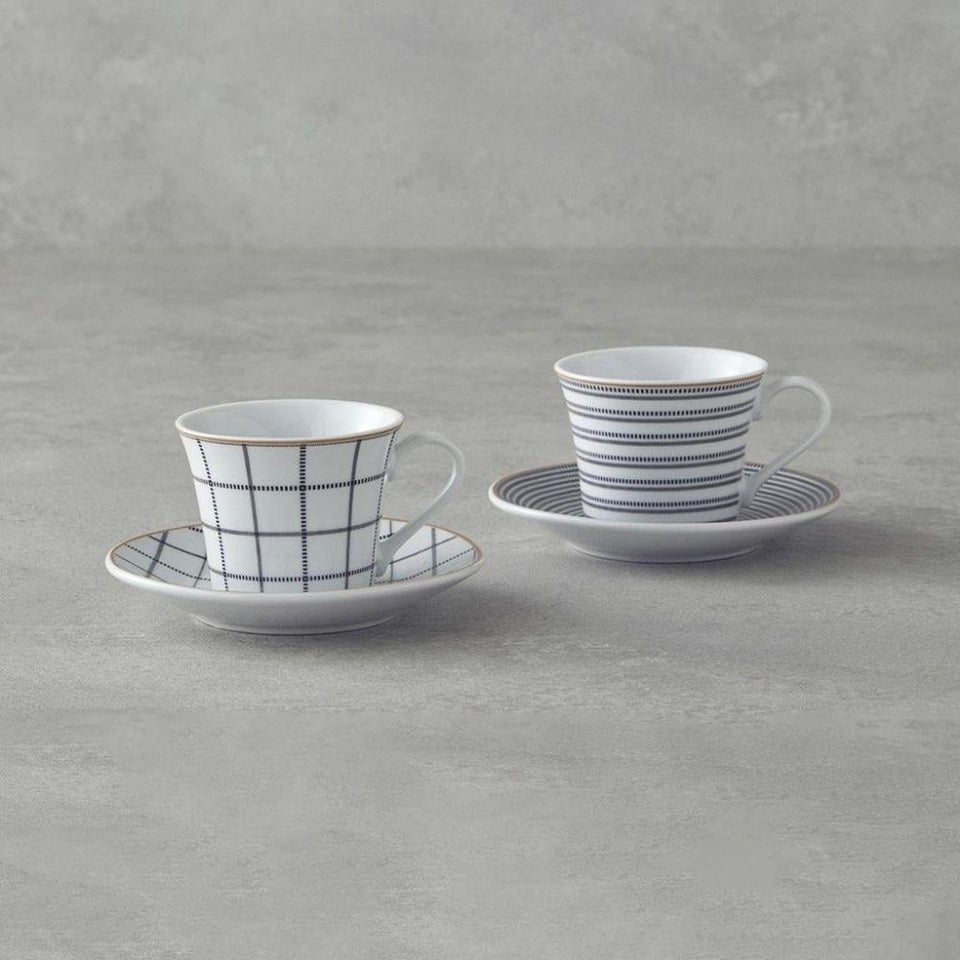 Fincan / Kupa Englısh Home English Home Ashley Kahve Fincan Takımı 80 ml Siyah