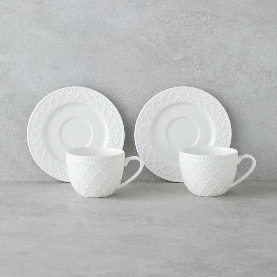 Bekleyen Urun Katalogu English Home English Home Carmen Çay Fincanı Takımı 220 ml Beyaz