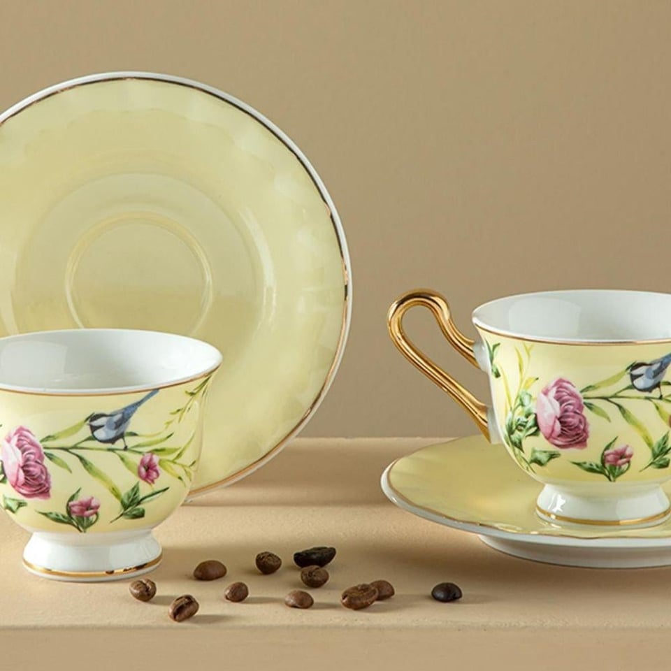 Fincan / Kupa Englısh Home English Home Vanilla Kahve Fincan Tak,Açık Sarı,90 ml