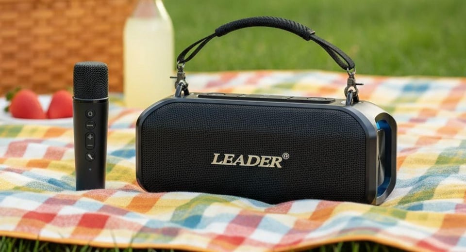 Leader LP120 Bluetooth Hoparlör FM Radyo Kablosuz Mikrofon