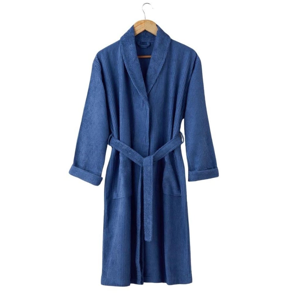 Englısh Home Summer Lacivert Pamuklu Bornoz S-M