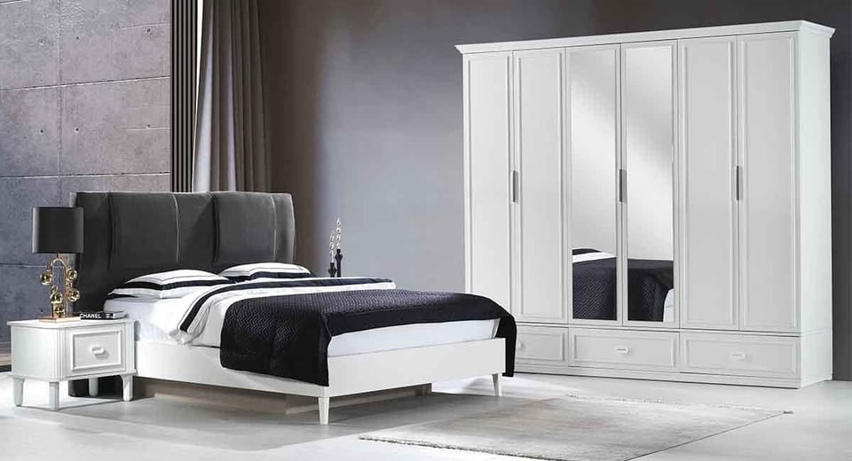 Meridian 6 Kapılı Bazalı Yatak Odası Takımı