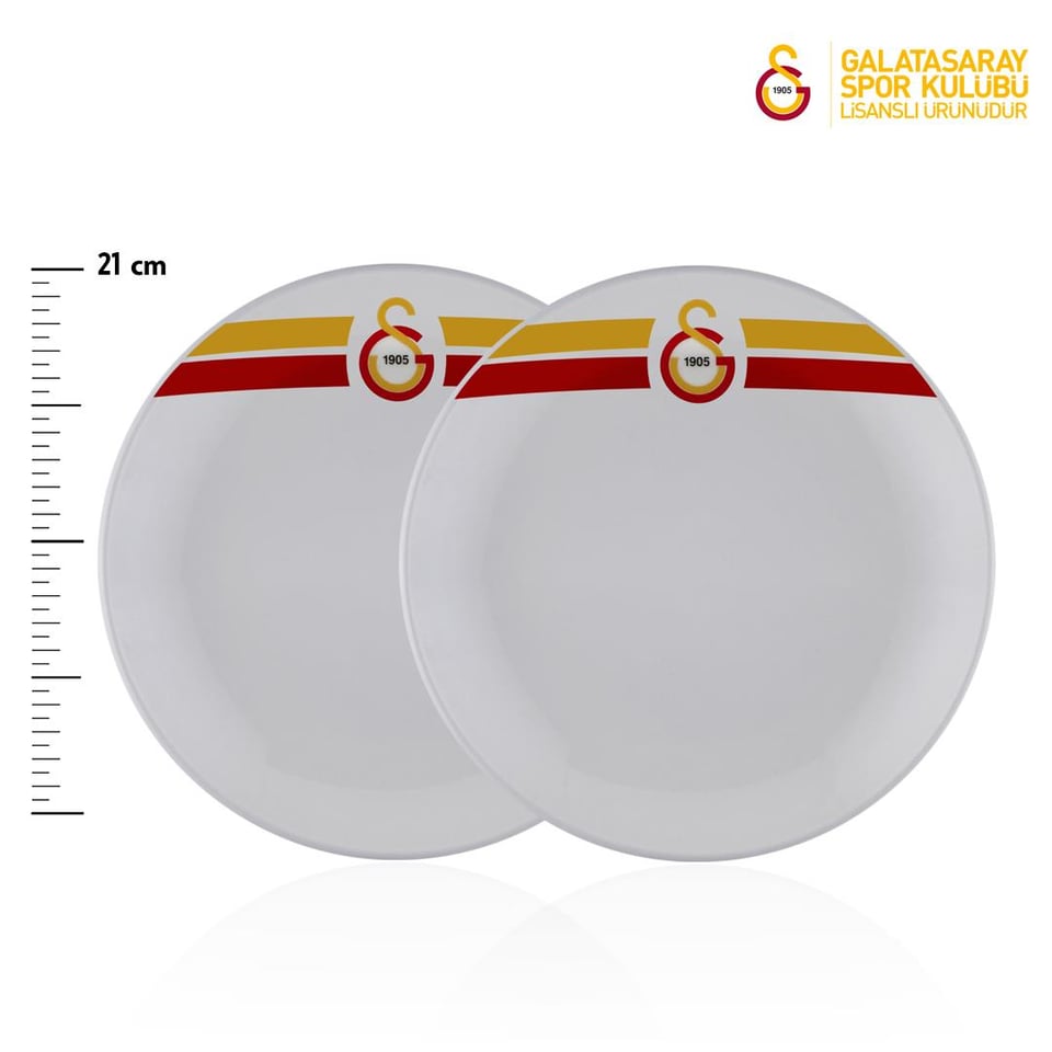 Neva N3471 Galatasaray Lisanslı Arma Logo 2'li Pasta Tabağı