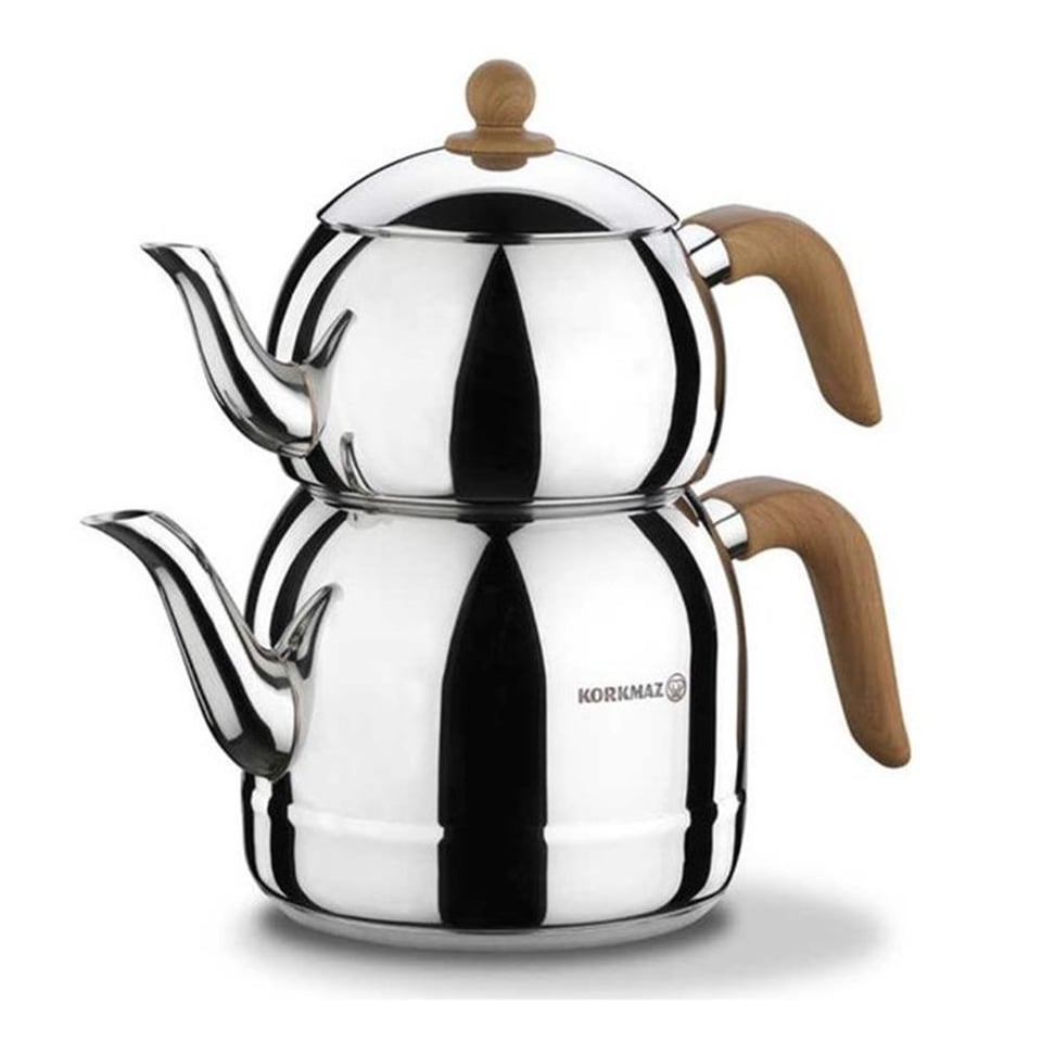 Korkmaz A196 Retro Çaydanlık Takımı Ahşap