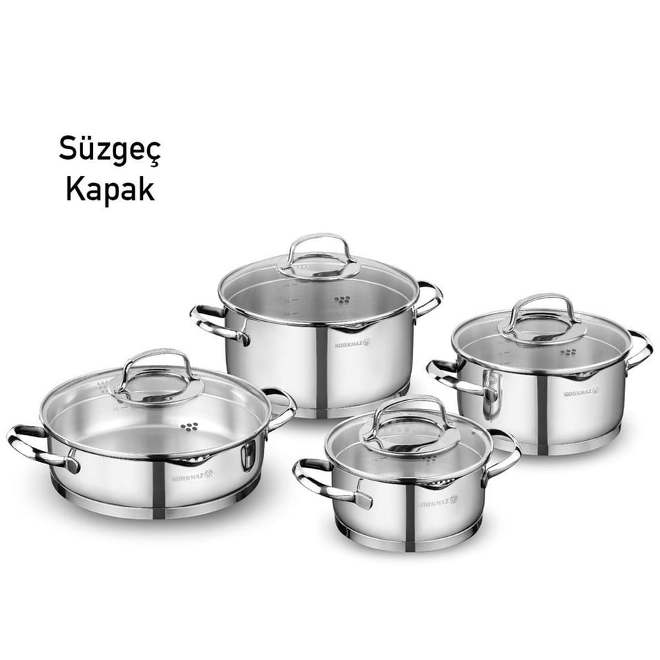 Korkmaz A1999 Steama 8 Parça Tencere Seti