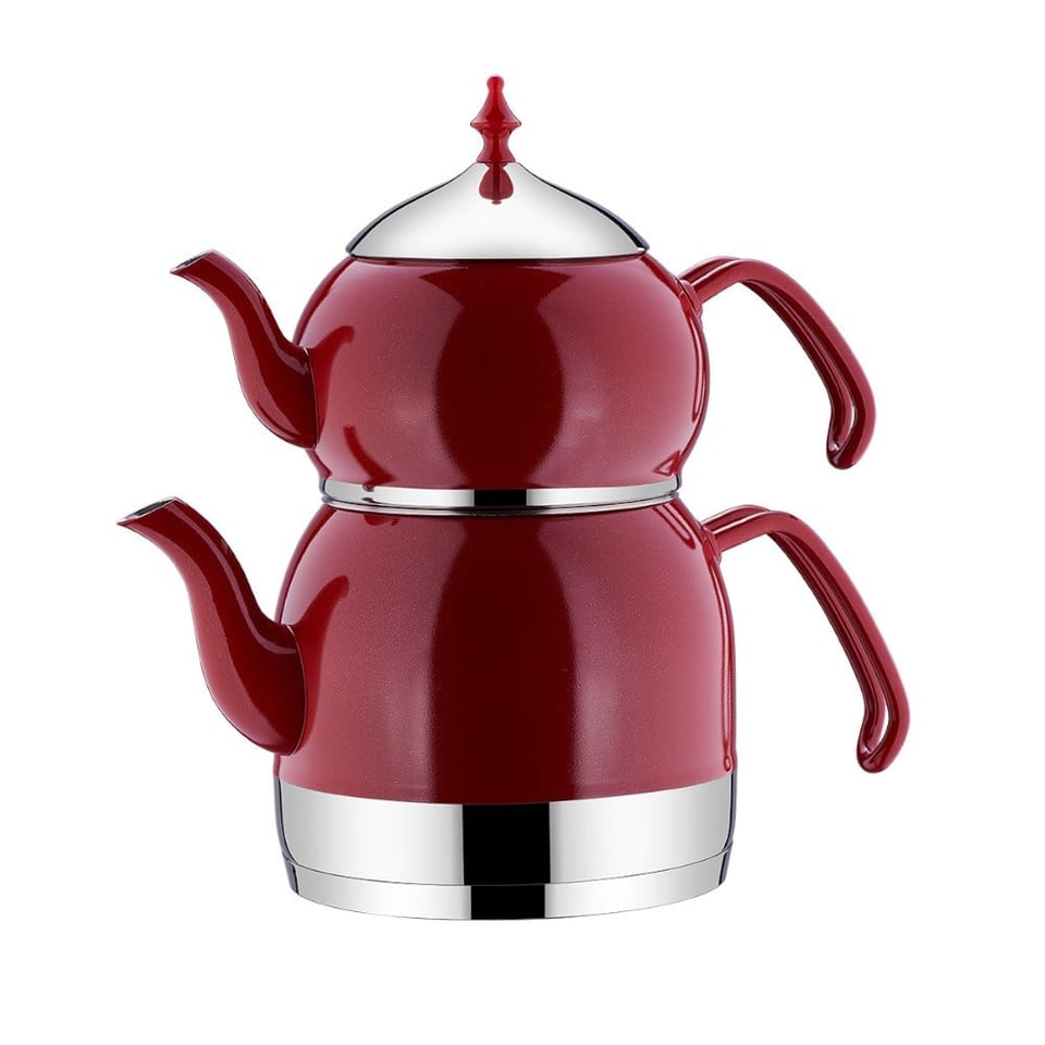 Korkmaz A226-01 Rena Çaydanlık Takımı Kırmızı