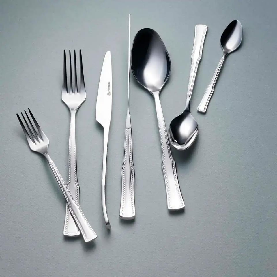Çatal/Kaşık/Bıçak Takımı Korkmaz Züccaciye Korkmaz A2414 Hasbahçe Silver 89 Parça Çatal Kaşık Takımı