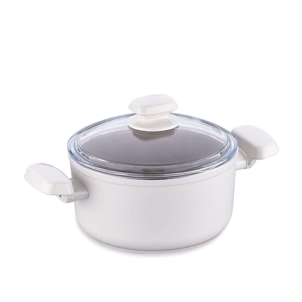 Bekleyen Urun Katalogu Korkmaz Züccaciye Korkmaz A3973 Ornella Sera Tencere 28x14,5 Vanilya