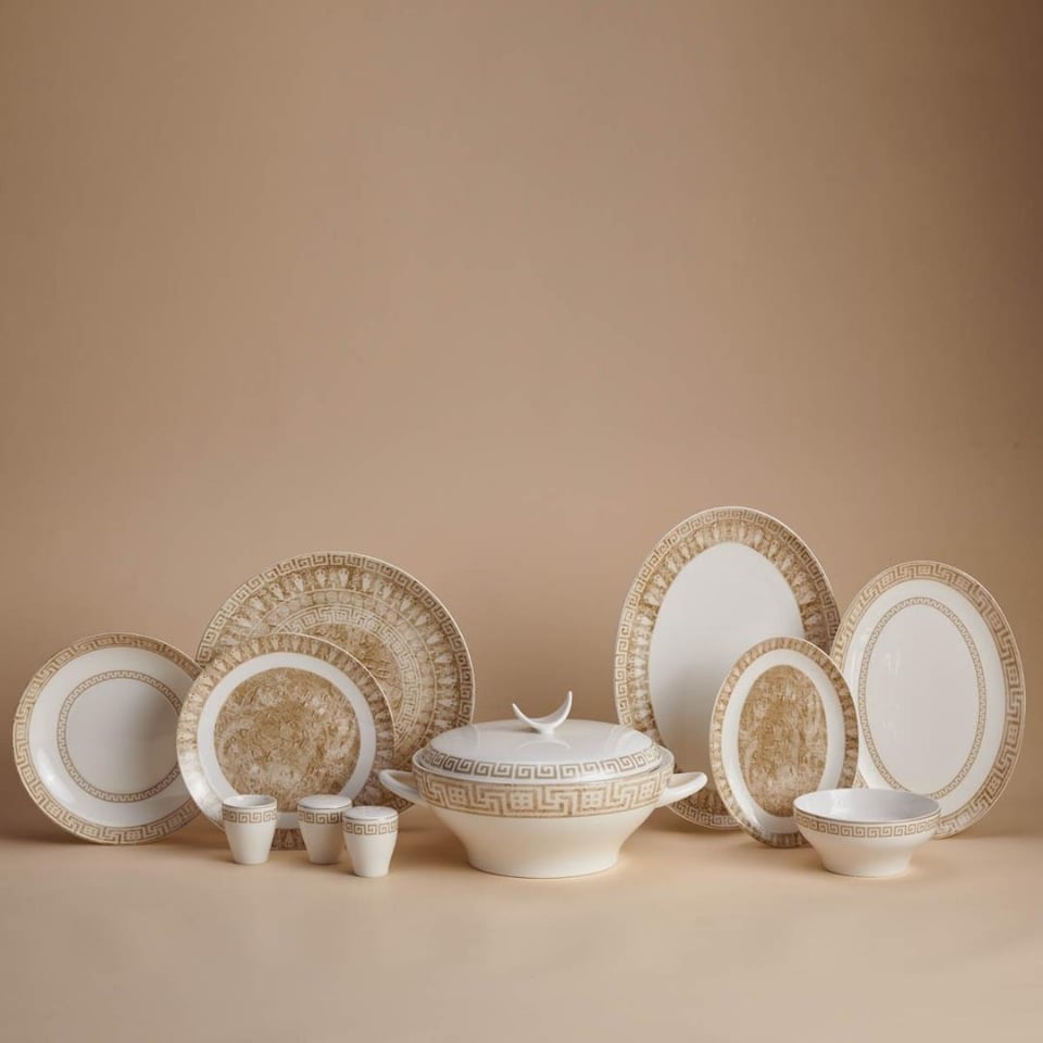 Yemek Takımları Korkmaz Züccaciye Korkmaz A8189 Lidya Coll. Oval Yuvarlak 60 P Yemek Takımı