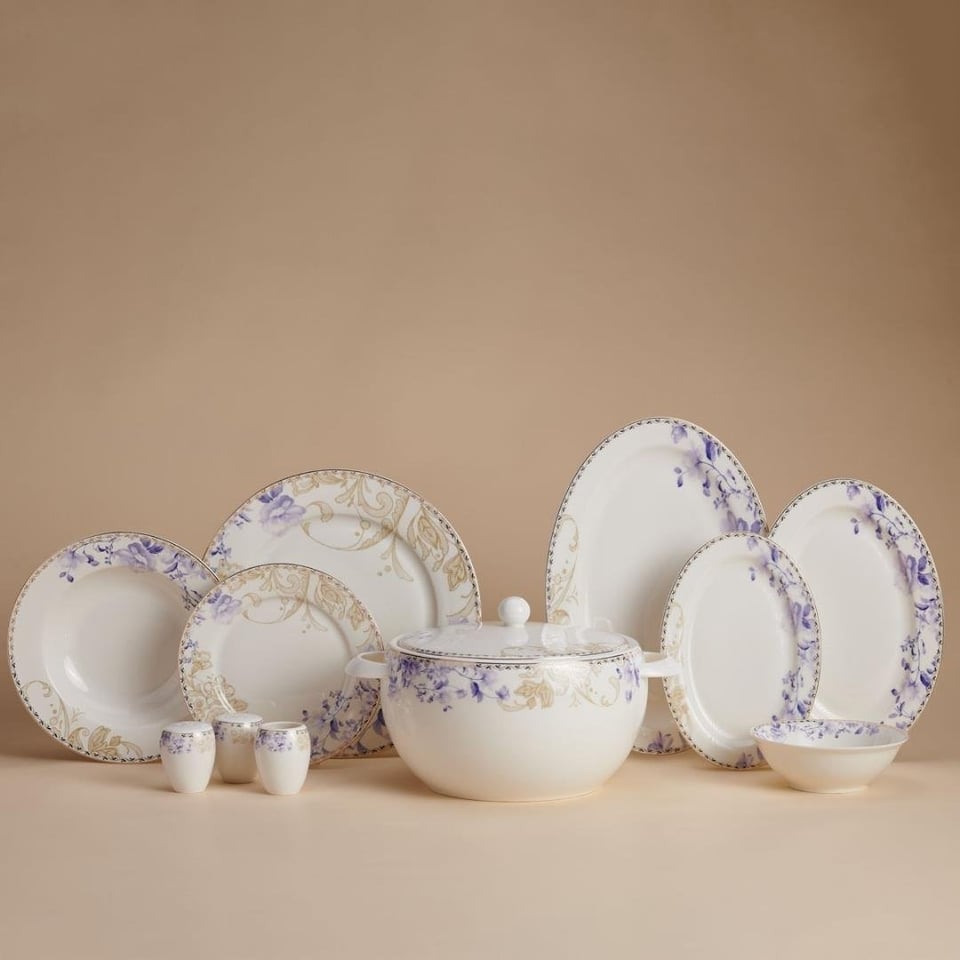 Yemek Takımları Korkmaz Züccaciye Korkmaz A8377 Perla Coll. 60 Parça Yuvarlak Yemek Takımı