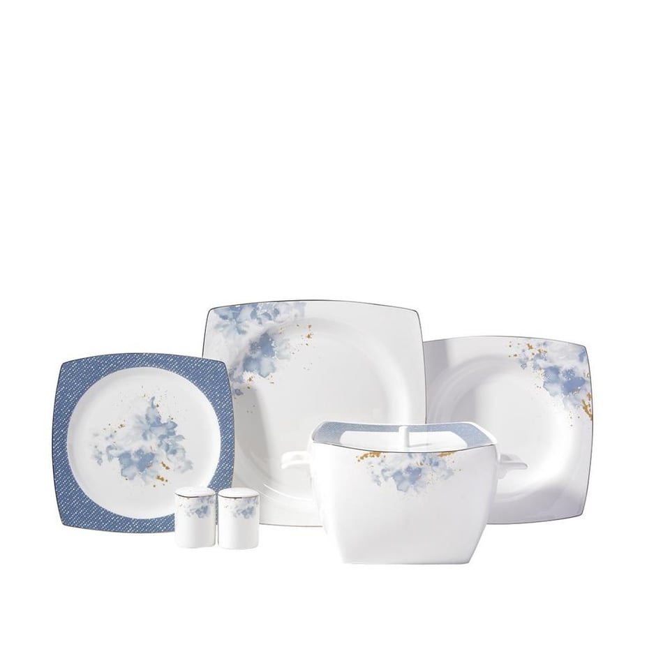 Korkmaz A8455 Bone Sel. 60 Prç. Yemek Takımı (Kare)