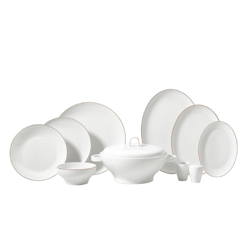Korkmaz Lidya Collection 60 Parça Gold Yemek Takımı