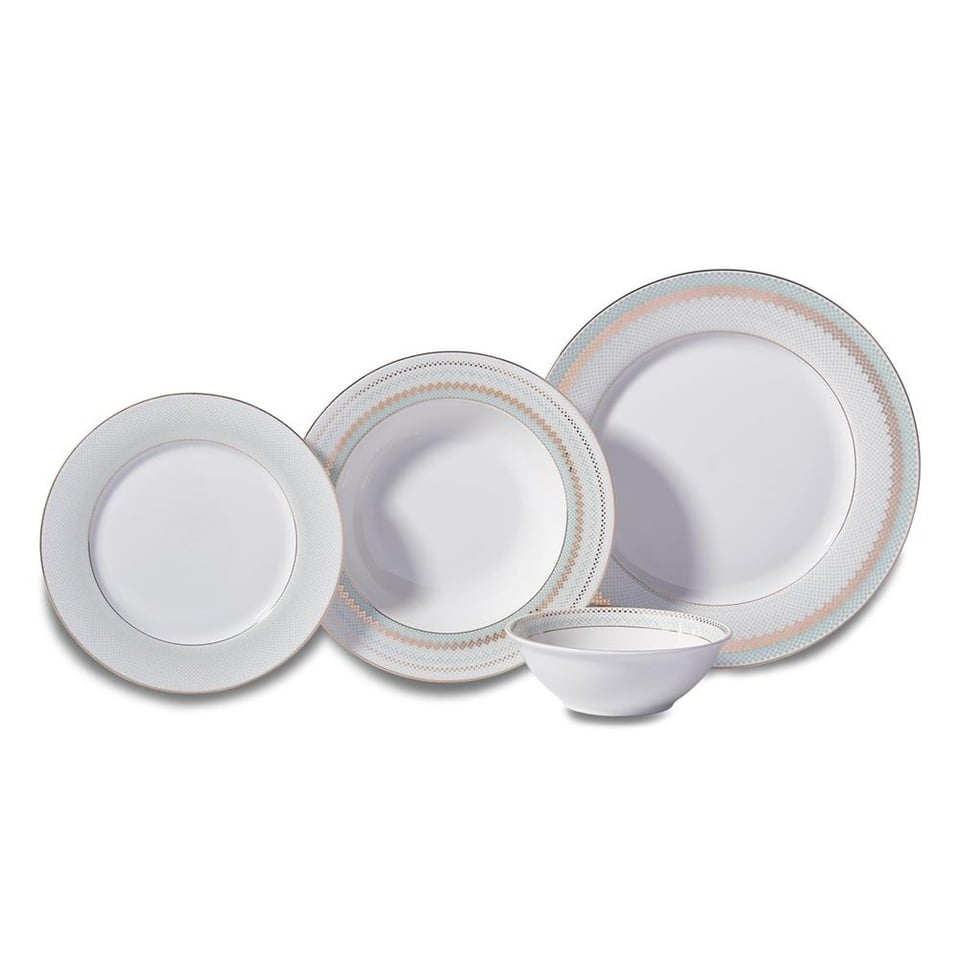Korkmaz Perla Collection 60 Parça Yuvarlak Yemek Takımı
