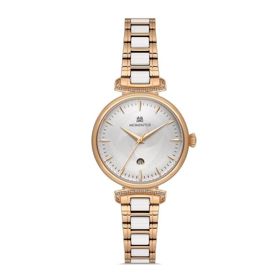 Saat Momentus Byn Momentus Shiny Star Rose Gold Taşlı Kadın Kol Saati 30 mm