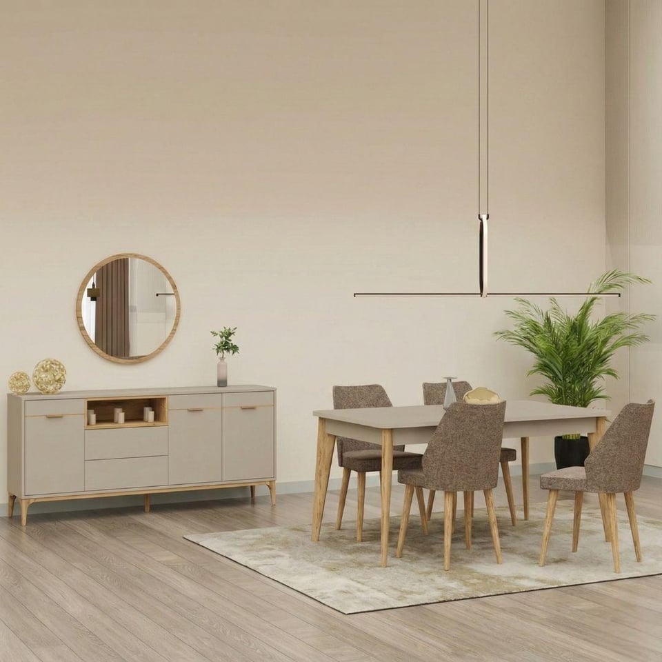 Yemek Odası Takımı Bismot Mobilya Nova Ünitesiz Yemek Odası Takımı