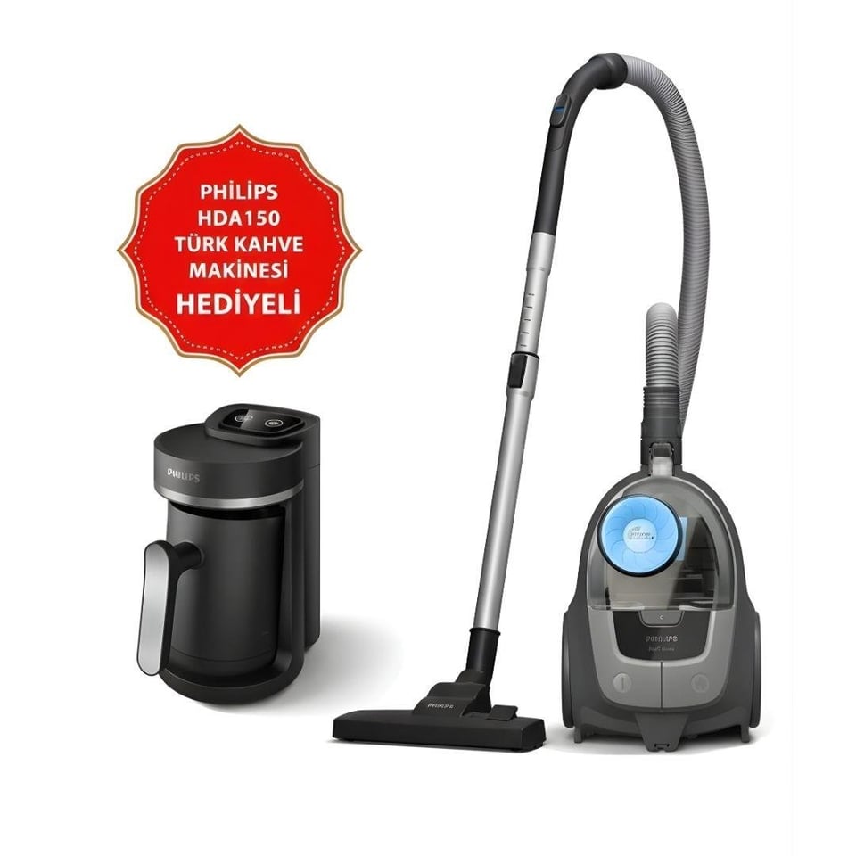 Elektrikli Süpürge Philips Philips BXA0058/00 Hediyeli Ürün (XB2142/10 Elektrik Süpürgesi + Türk Kahve Makinesi)