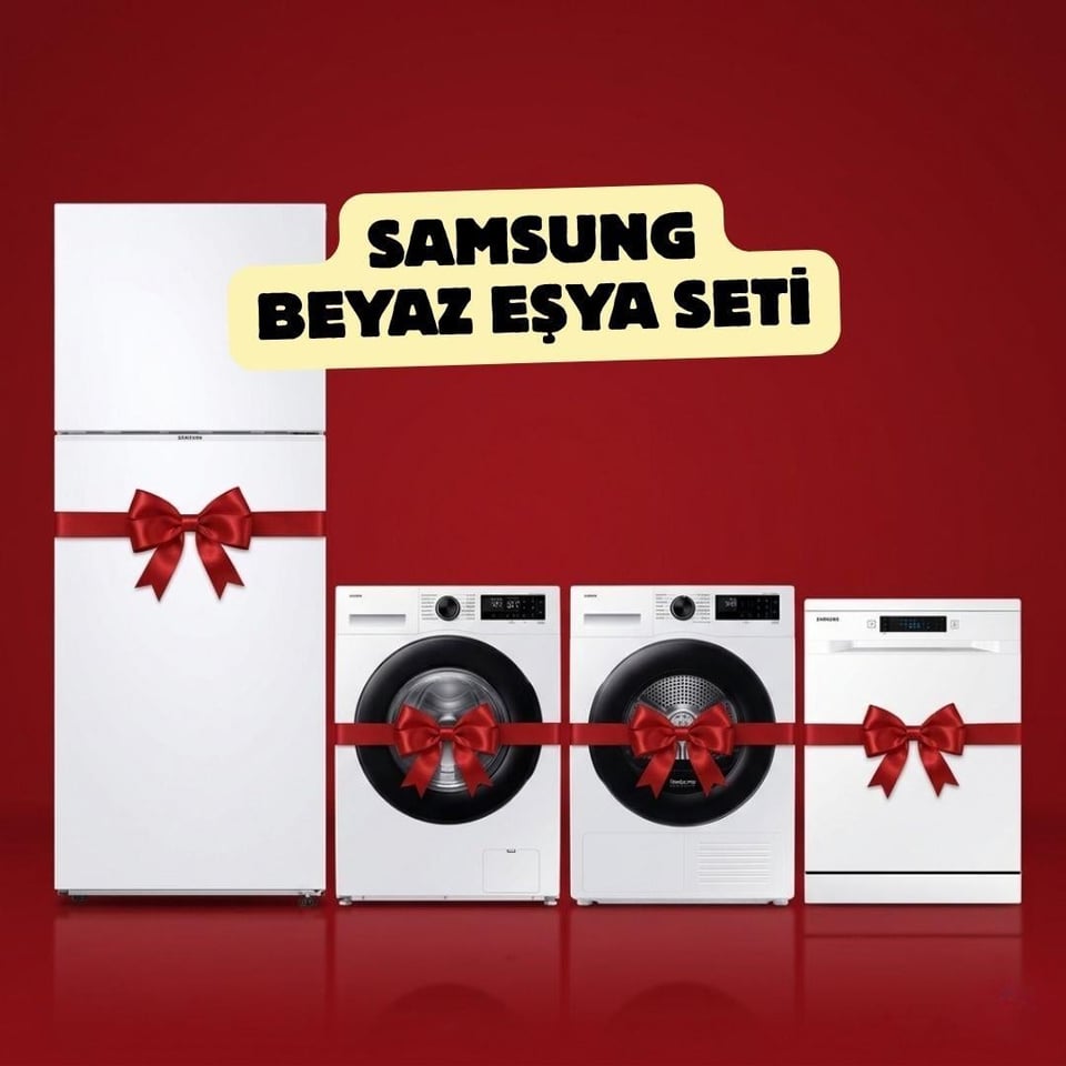 Beyaz Eşya Çeyiz Setleri Samsung Samsung Beyaz Eşya Çeyiz Seti (RT47CG6636WWTR Buzdolabı + WW11DG5B25AEAH Çamaşır Makinesi + DV90DG52A0AEAH Kurutma Makinesi + DW60DG550FWQTR Bulaşık Makinesi)