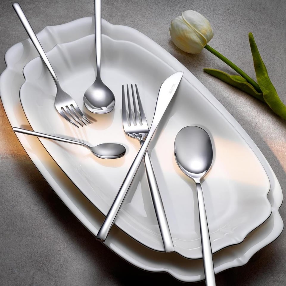 Çatal/Kaşık/Bıçak Takımı Schafer züccaciye Schafer 1S2812-11001-GUM25 Hamburg 72 Parça Çatal Kaşık Bıçak Takımı-Gümüş