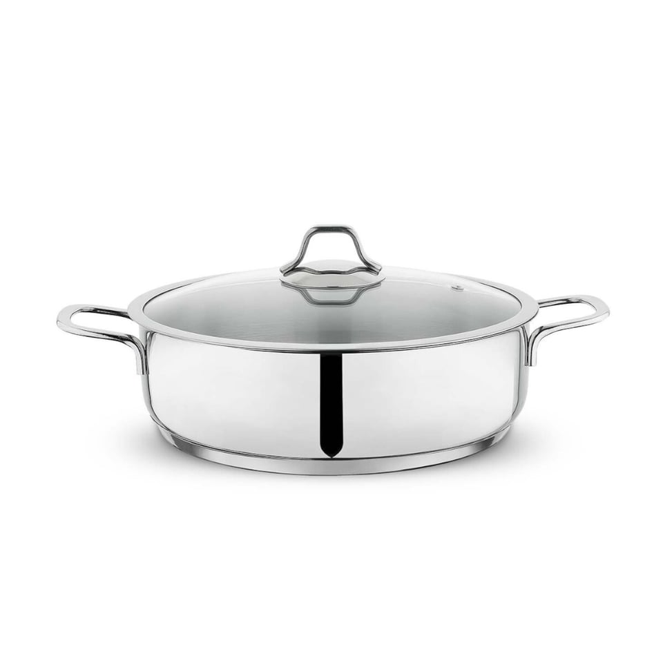 Schafer Held Çelik Basık Tencere-28 Cm-2 Parça-Inox