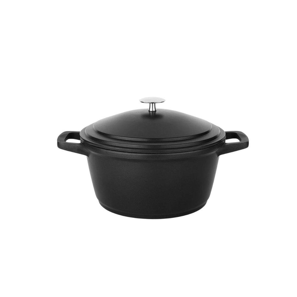 Döküm Tencere Schafer züccaciye Schafer Pro Cast 20 cm Siyah Döküm Derin Tencere