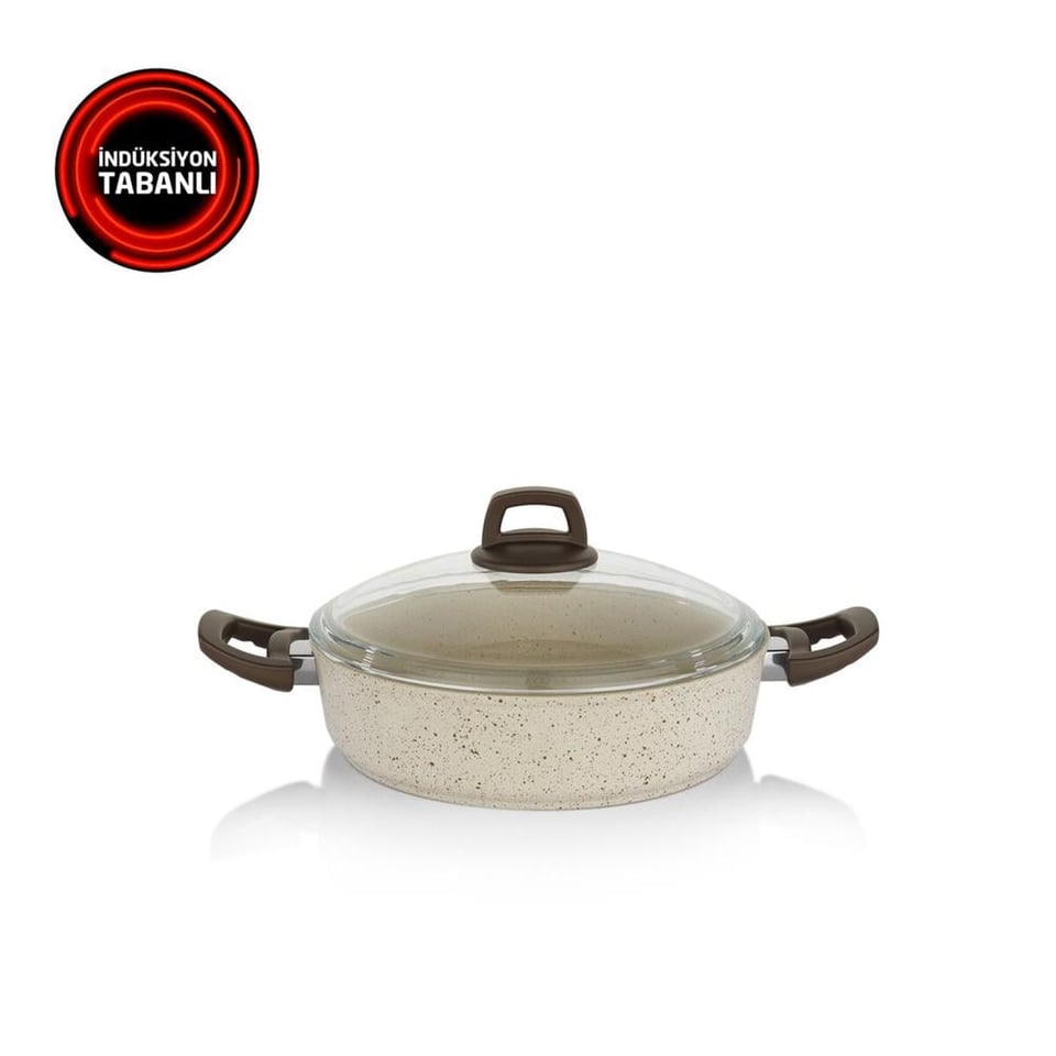 Schafer Profuse Y.Y.Basık Tencere - 28cm -İnd-Krem