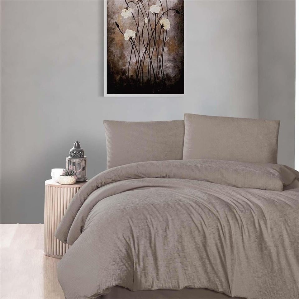 Schafer Soft Gofre Çift Kişilik Nevresim Tkm-4prç.-Bej