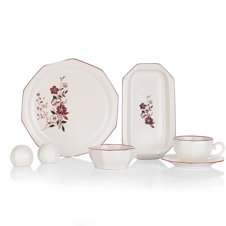 Schafer Swanky Kahvaltı Takımı-32 Parça-Kırmızı01