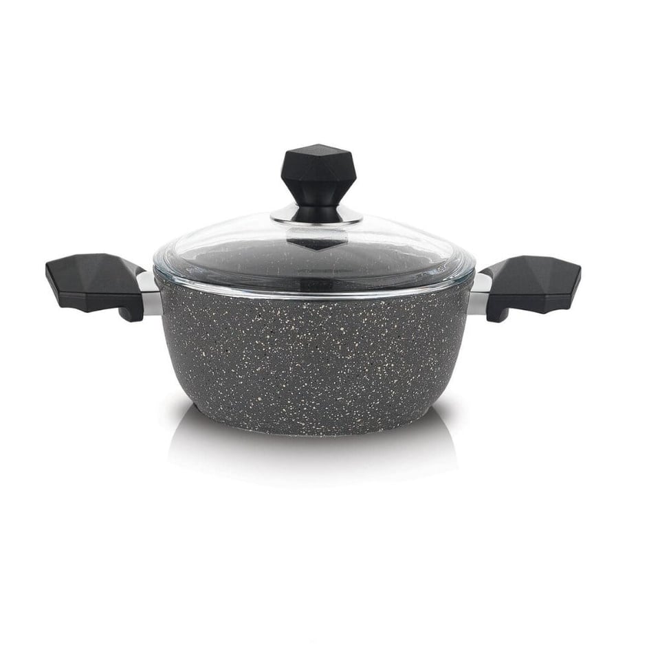 Schafer Wesen Yanmaz Yapışmaz Derin Tencere 20 Cm 2 Parça Gri