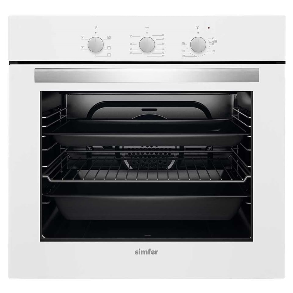Simfer 7339 Beyaz Cam Mekanik6 Fonksiyon Elektro Turbo Fırın