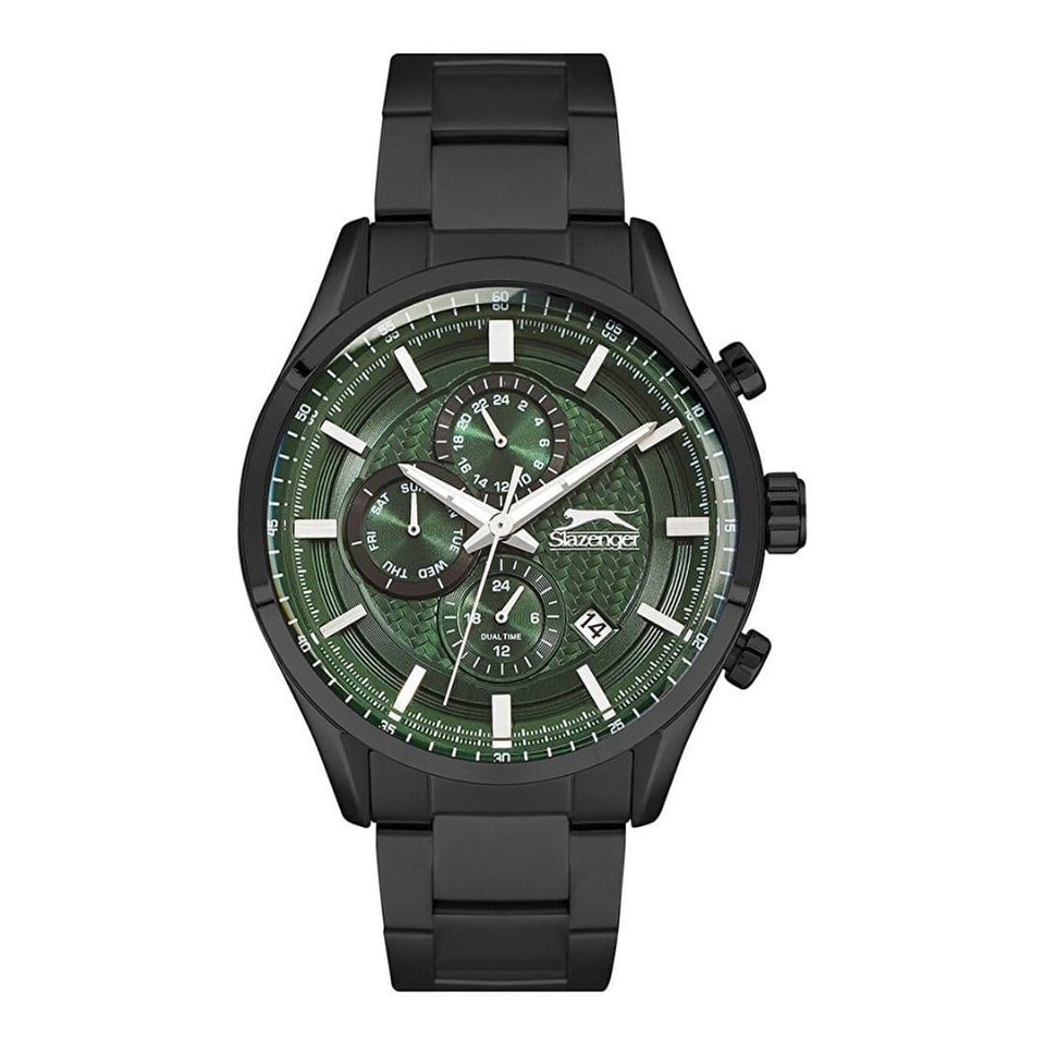 Erkek Saat Slazenger Slazenger SL.09.1936.2.04 Siyah Çelik Kordon Erkek Kol Saati 44 mm Quartz