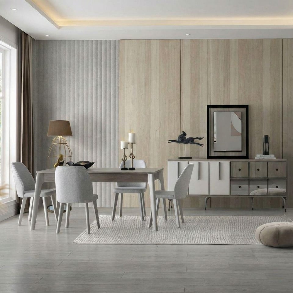 Yemek Odası Takımı Vize Mobilya Sonat Ünitesiz Yemek Odası Takımı 6 Sandalyeli