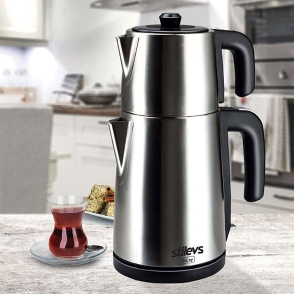 Stilevs SIH30620 Çays Inox Çelik Çay Makinesi Inox - Mat