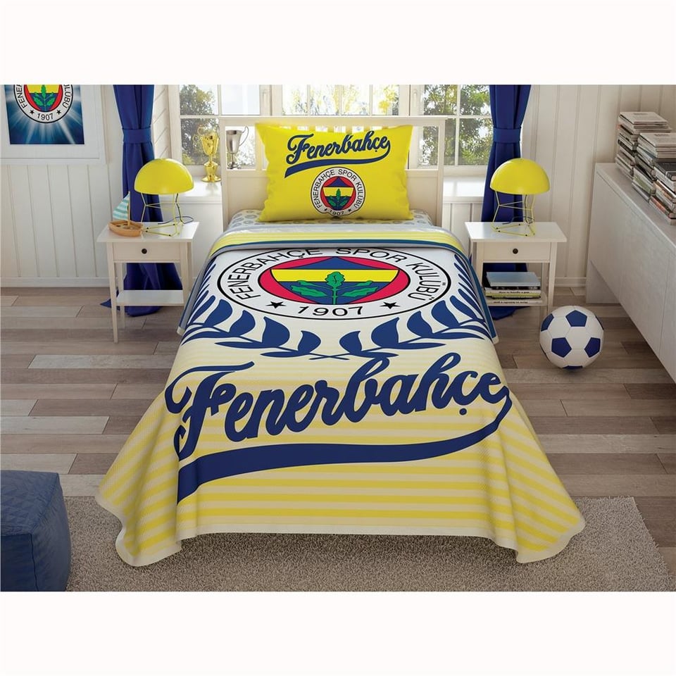 Taç Fenerbahçe Yellow Tek Kişilik Pike Takımı