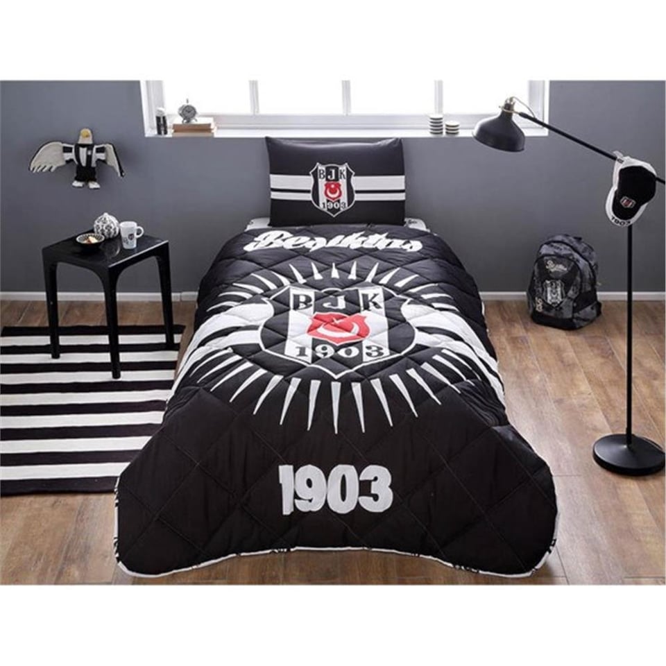 Taç Lisanslı Beşiktaş Tek Kişilik Yorgan Seti