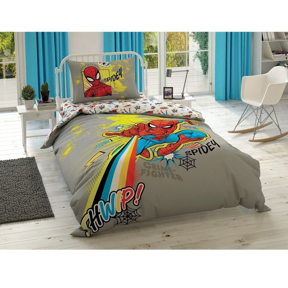 Taç Lisanslı Taç Spiderman Power Tek Kişilik Nevresim Takımı