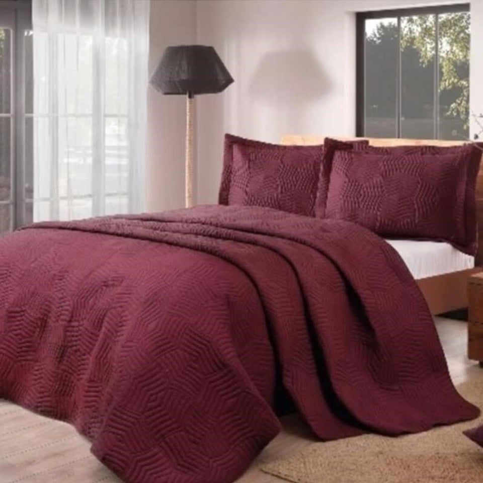 TAÇ YATAK ORTUSU SETI PERLA ÇK BORDO 2790 / 1000039278002