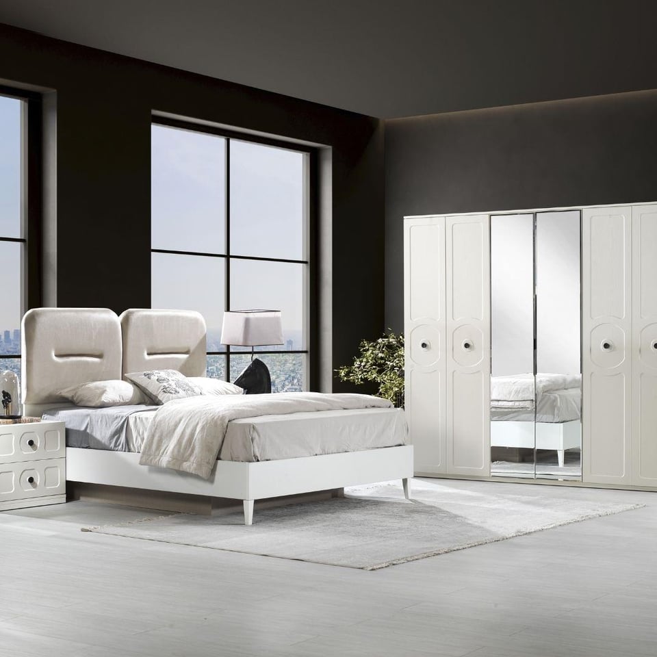 Bekleyen Urun Katalogu Vize Mobilya Vize Yaprak 6 Kapılı Bazalı Yatak Odası Takımı