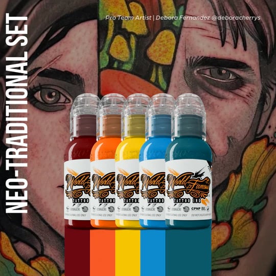 Neo Traditional Mini 5'li Set - World Famous Ink Dövme Boyası - 1oz/30ml