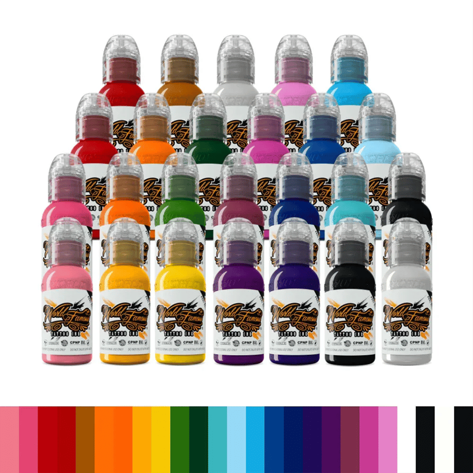 25 Color Set - World Famous Ink Dövme Boyası - 1oz/30ml