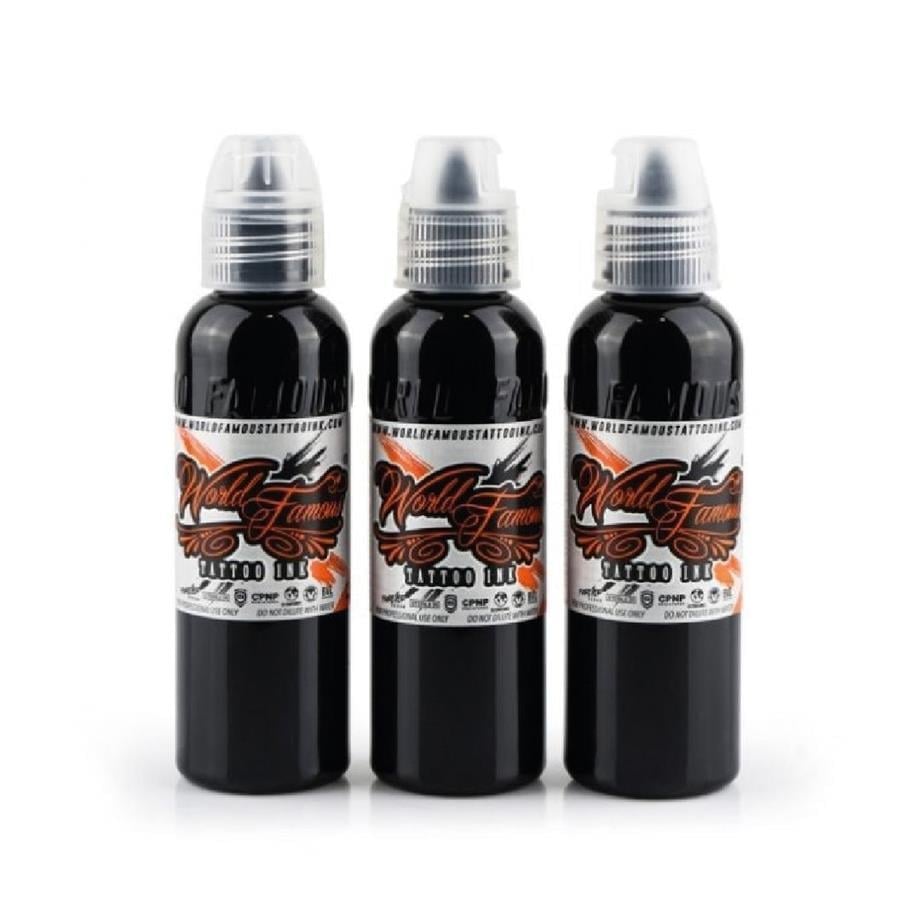 3 Bottle Greywash Set - World Famous Ink Dövme Boyası - 2 oz