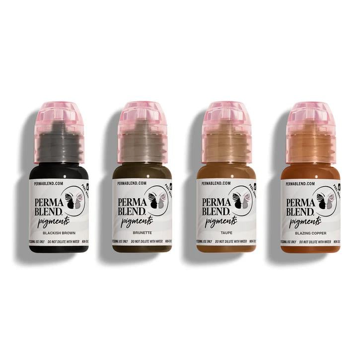 Perma Blend - Light to Dark Eyebrow Mini Set - 4'lü Kalıcı Makyaj Boya Seti - 15 ml