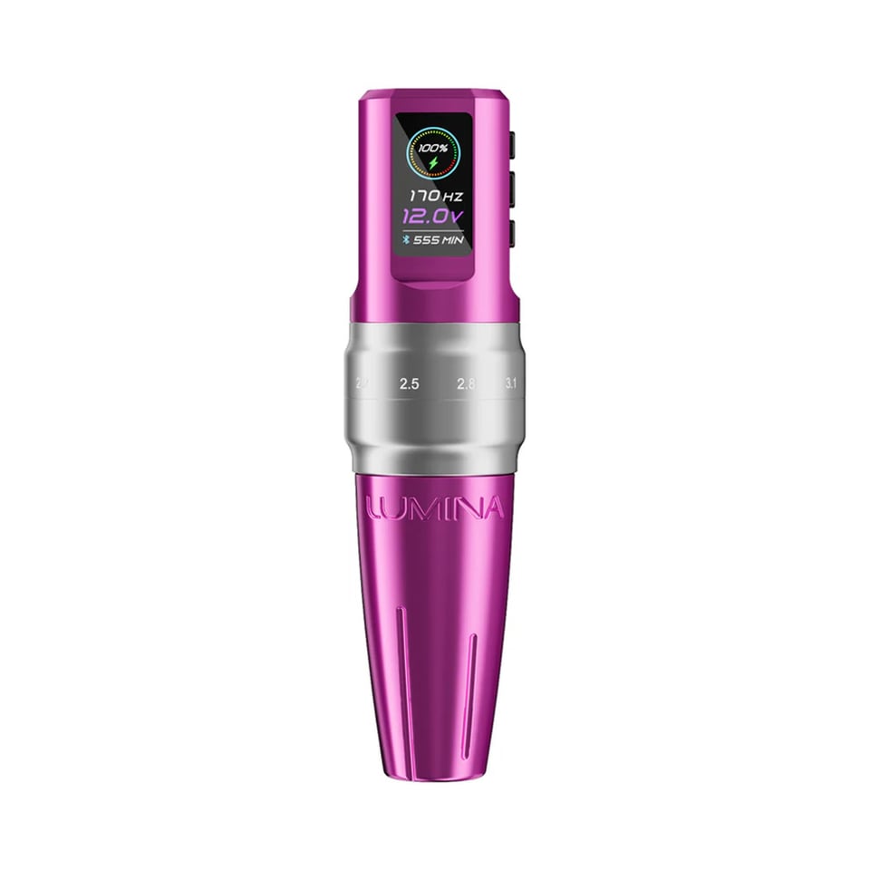 EZ P3 Pro Lumina 2.0–3.3mm Stroke OLED Kablosuz Dövme Makinesi Fuşya