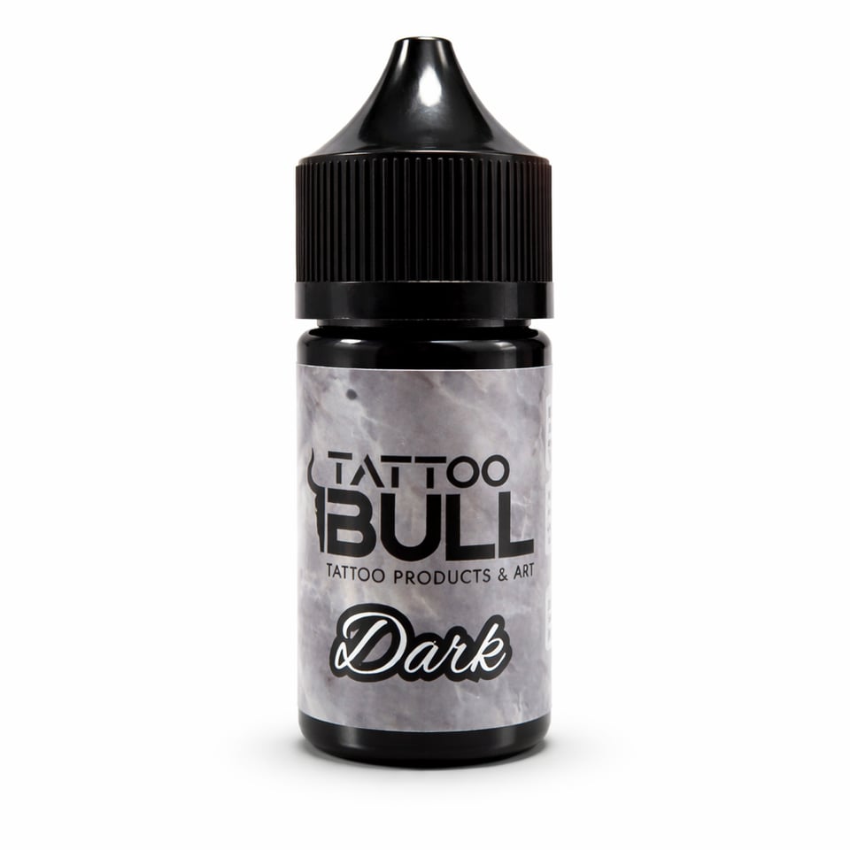 TattooBull Professional Tattoo Ink Dark 1oz/30ml - Siyah Dövme Boyası