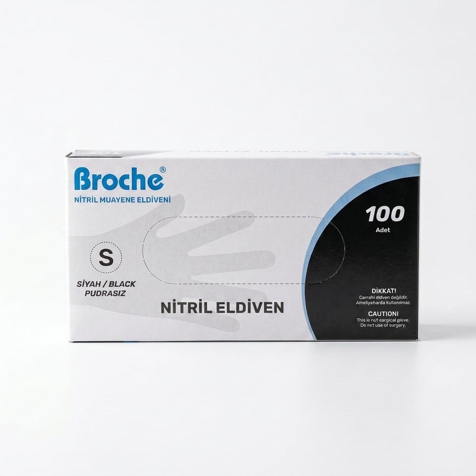 Broche Siyah Small Dövme Eldiveni 100 Adet
