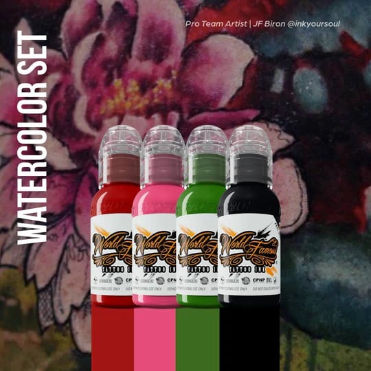 Watercolor Mini Set 4'lü Set - World Famous Ink Dövme Boyası - 1oz/30ml